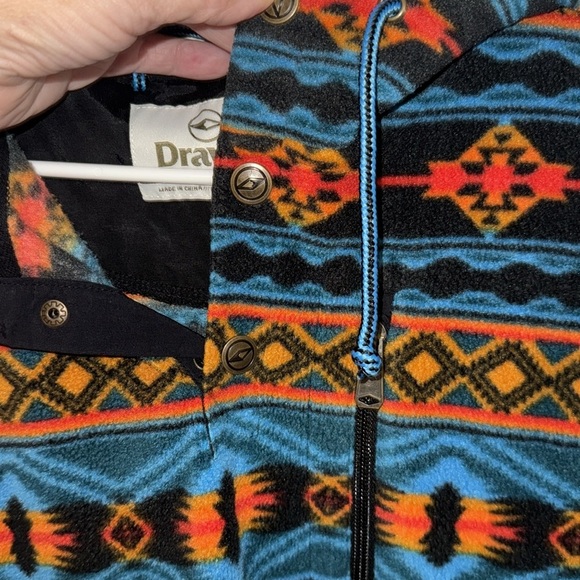 Vintage 90’s Dravus Aztec Pattern Fleece Sweater Outdoorman Streetwear L B2 - Picture 4 of 8
